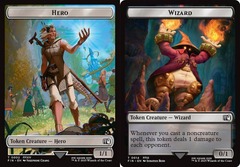 Hero (0002) // Wizard (0014) Double-Sided Token - Foil